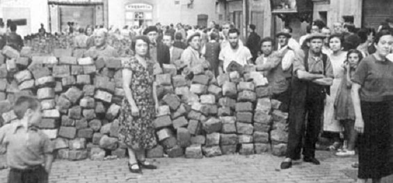 Barricada a la plaça de Sant Pere, 19 de juliol de 1936