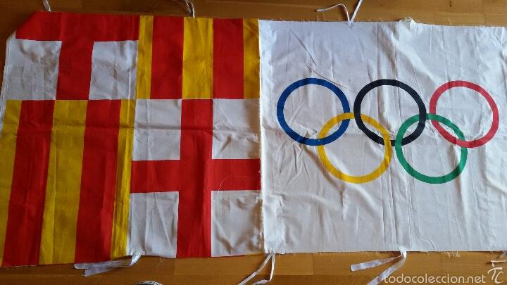 Bandera olimpica barcelona 92 para balcón. olim - Vendido en Venta Directa  - 55005466